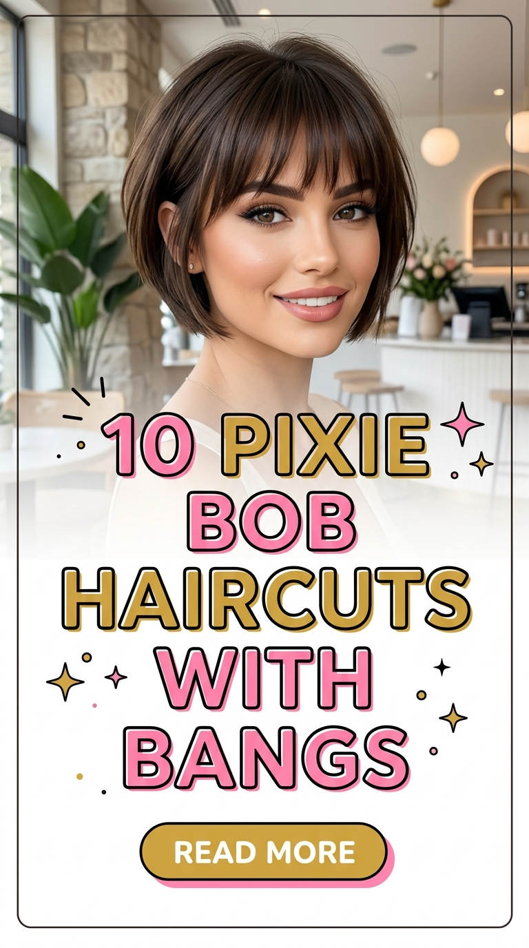 10 pixie bob haircut with bangs