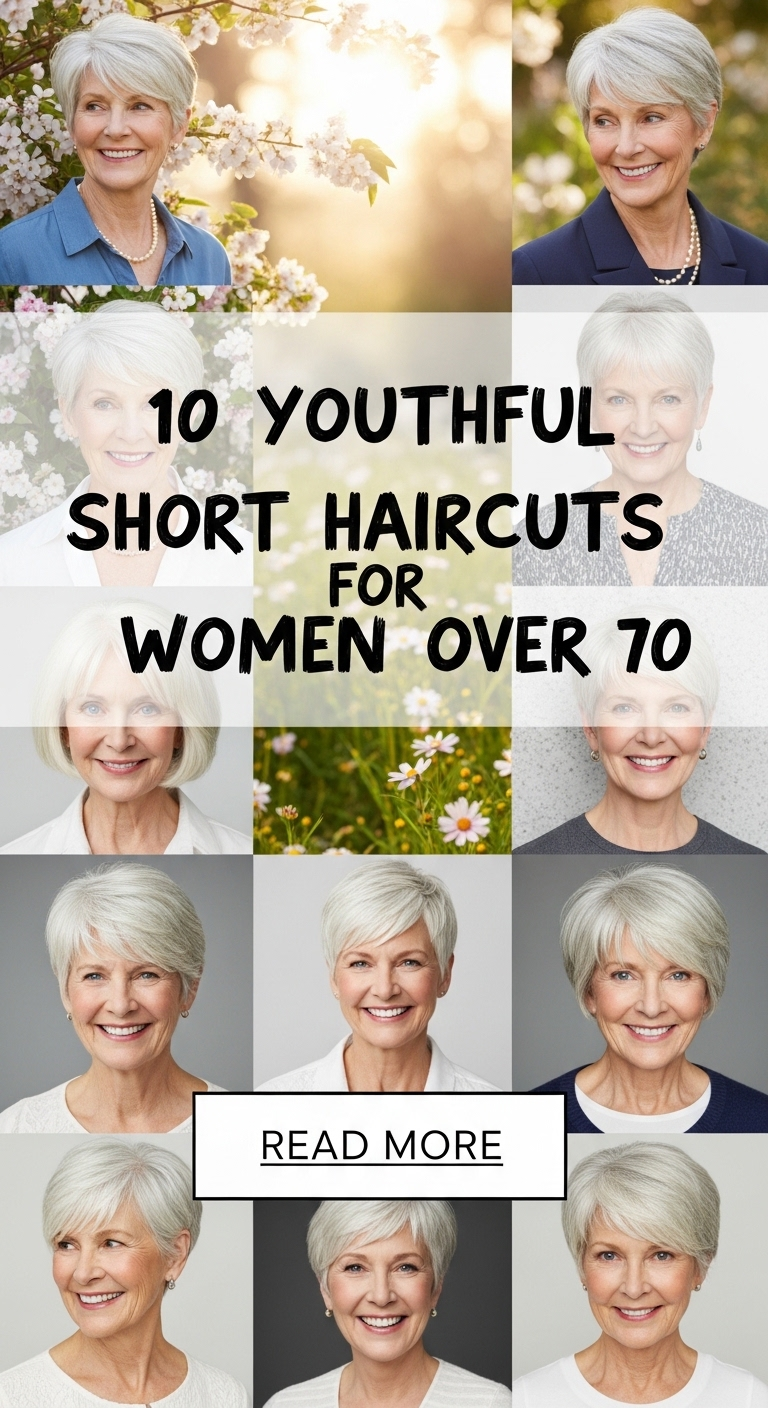 10 youthful short haircuts for women over 70
