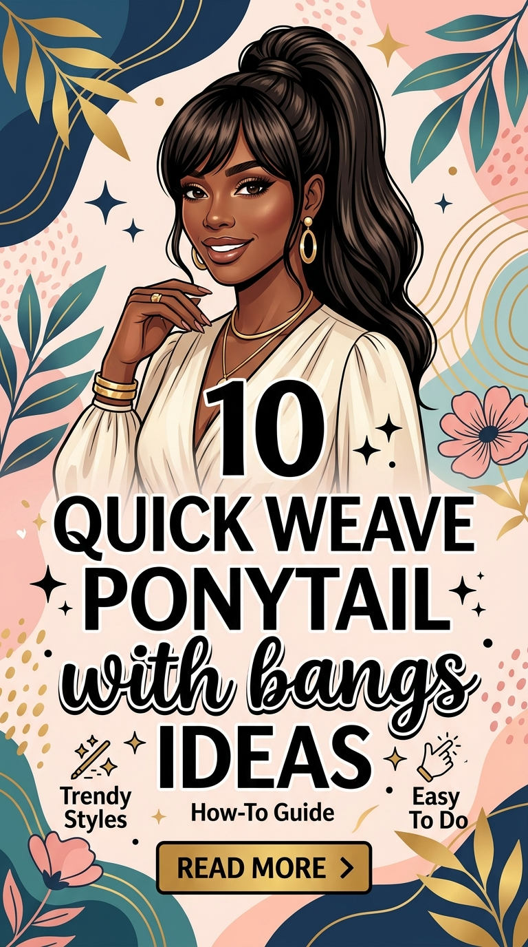 10 Quick Weave Ponytail With Bangs Ideas