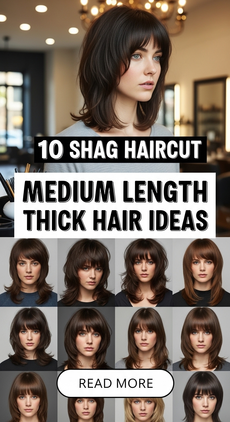 10 Shag Haircut Medium Length Thick Hair Ideas