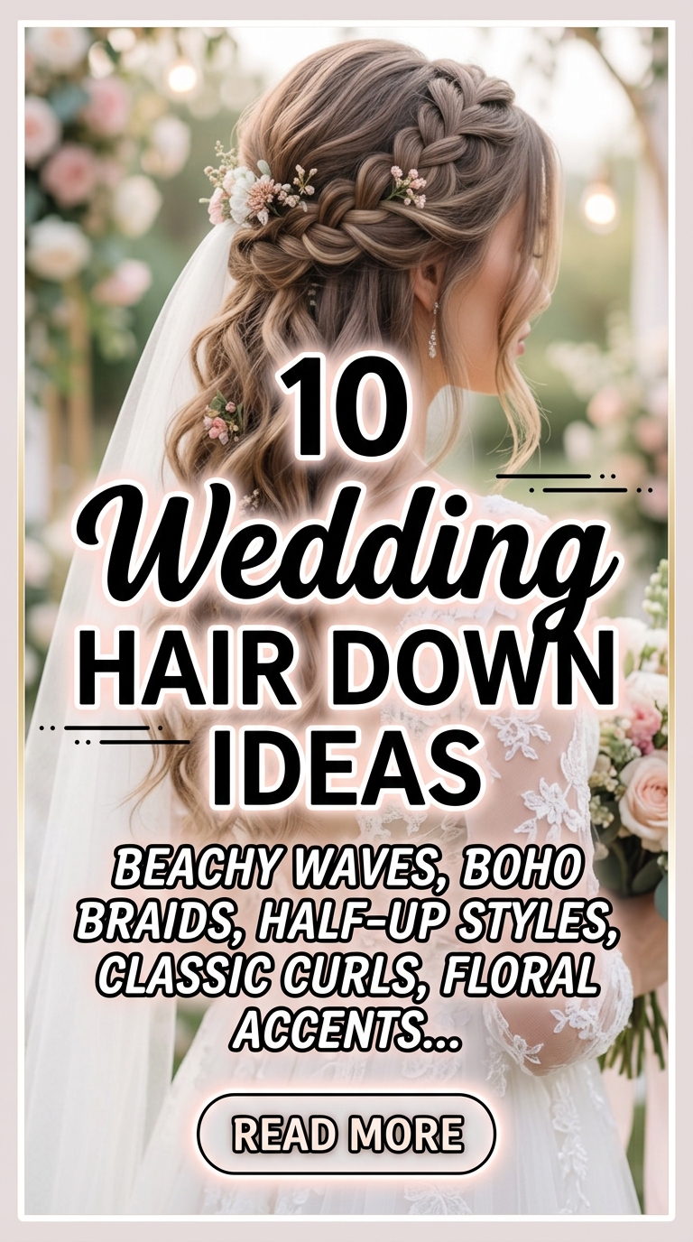 10 Wedding Hair Down Ideas