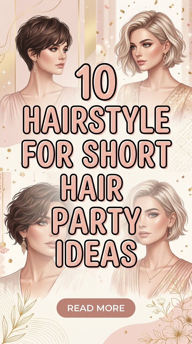 10 Hairstyle For Short Hair Party Ideas